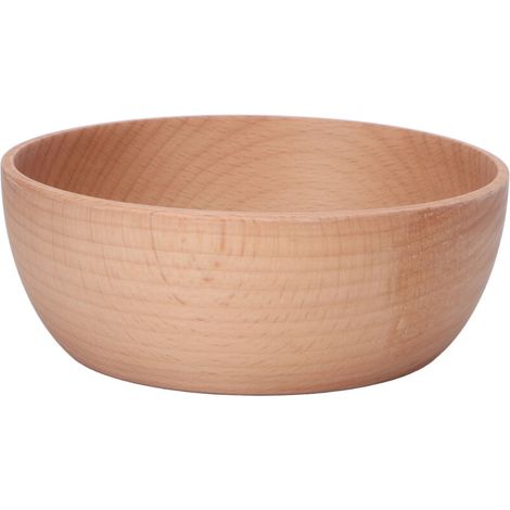 Petit Bol en Bois de Hêtre pour Salade, Fruits, Céréales, 12,5x4,5 cm - Idéal pour Snacks et Sauces (1/5)