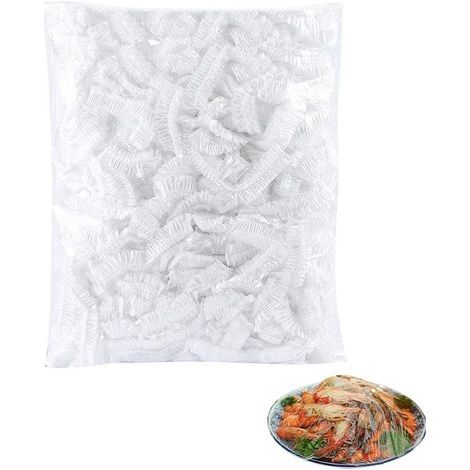 Lot de 300 films alimentaires avec élastique, couvercles réutilisables, sacs de conservation, couvercles alimentaires, pour le stockage des aliments (1/5)