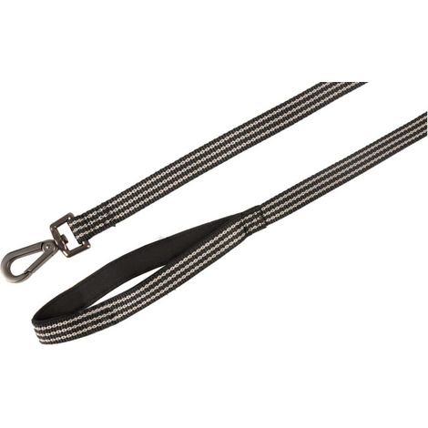 Laisse jannu noir 1 mètre x 20 mm pour chien. - Flamingo (1/3)