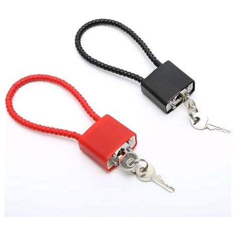 Lot de 2 Cadenas en Corde d'acier avec Clés, Cadenas Câble à Clé à Longue Manille, Cadenas à Câble pour Valise, Portail, Vélo, Casier College (1/5)