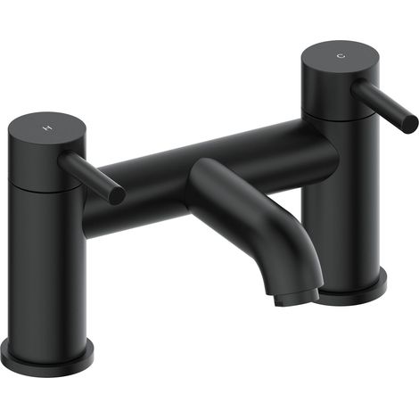 Signature Sail Bath Filler Tap Pillar Mounted - Matt Black