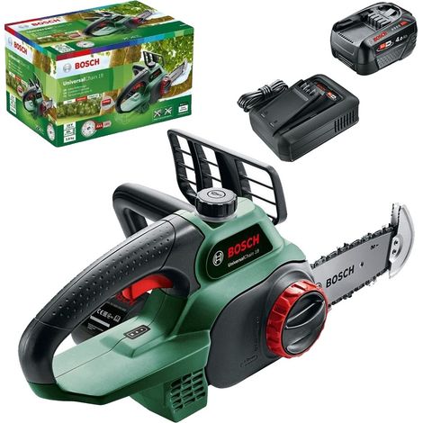 Bosch 06008B8001 18v Cordless Chainsaw 20cm UniversalChain + 4AH Battery Kit