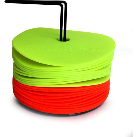 Marcatori per campi piani (tappetini di marcatura) - set da 20 giallo-arancio (1/2)