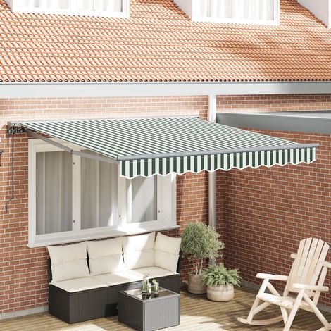 Cadre d'auvent Vert et blanc 350 x 250 cm vidaXL (1/5)
