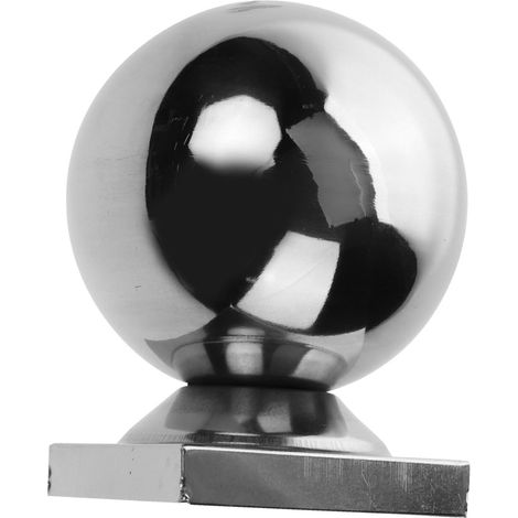 Embouts en acier inoxydable pour poteaux de garde-corps - Boule de protection pour poteaux de clôture et rampes d'escalier - Montage facile - 10 x 6 x 6 cm (1/5)