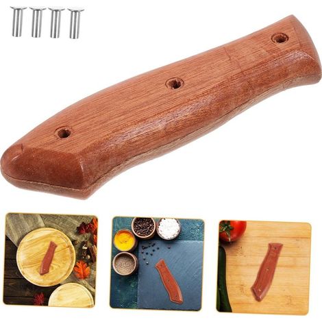 Jeu de 2 plaquettes de manche de couteau (avec rivets) — Manche ergonomique et antidérapant convient pour remplacer les manches de couteaux de cuisine. (1/5)