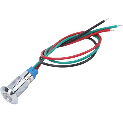 Quatre ensembles vendus ensemble, 220 V, voyants LED bicolores étanches en métal de 8 mm (rouge et vert). (1/5)