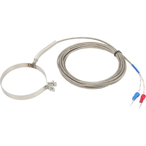 60-mm-Thermoelement aus Edelstahl, 0–400 °C, Typ CK, Gewinde für industrielle Anwendungen, 3 Meter / 9,8 Fuß (1/5)