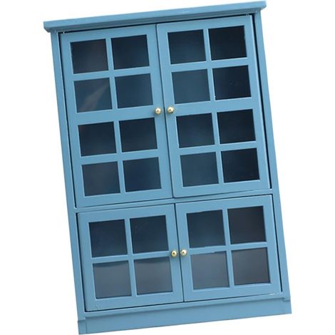 Armoire de rangement miniature robuste en bois de bouleau pour décoration de maison de poupée à l'échelle 1/12 (1/5)