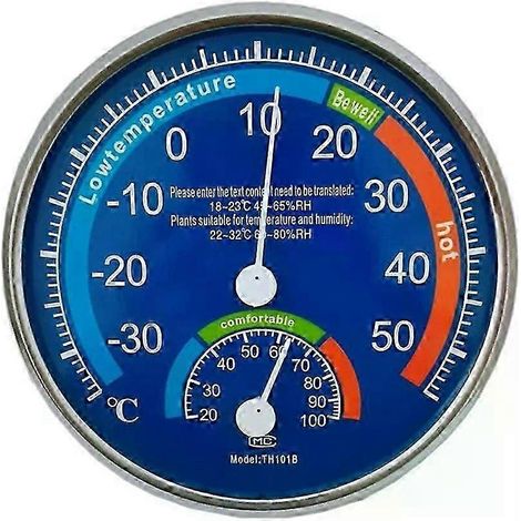 Thermo-Hygrometer ABS Schwarz/Blau Raumklimaregelung Innenthermometer Hygrometer Thermo Analoge Luftfeuchtigkeit-JXLGV (1/5)