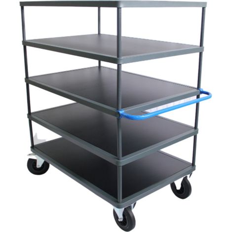 PROVOST - Desserte ergonomique 5 plateaux en bois - Grande hauteur (500 kg)