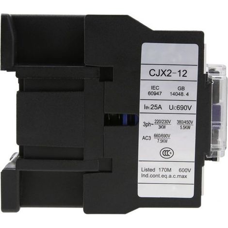 Contacteur AC - - CJX2-1210 - 220V - 12A - Haute Sensibilité (1/5)