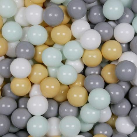 Balles De Piscine - 200 Pièces - Blanc Menthe Clair Gris Beige - Pour Jeux Aquatiques Et Trampoline (1/3)