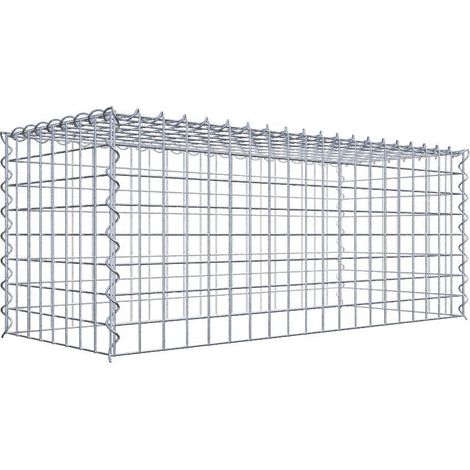 Gabiondeco - Gabion - Element de prolongation en hauteur 100 cm x 40 cm x 40 cm (L x H x P). maille 5 x 5 cm. Spirale. Attention : il manque une grille - Made in Germany (1/5)