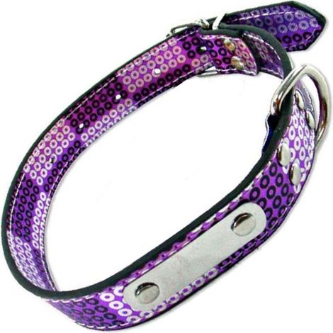 Trade Shop - Collare Per Cani Cuccioli Gatti Animali In Cuoio Con Targa 50 Cm In Vari Colori - (1/2)