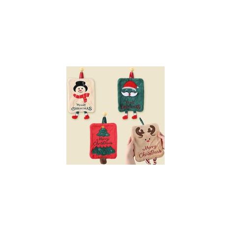 4er-Set weiche Weihnachts-Geschirrtücher, Weihnachtsmann-Geschirrtücher mit Aufhängeringen, Schneemann-Geschirrtücher aus Korallenvlies, dekorative Weihnachts-Geschirrtücher für Küche und Bad - Crezuo