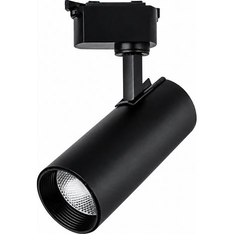 Lot de 4 spots sur rail noirs 40 W, lumière blanche – NUNZIA CASA