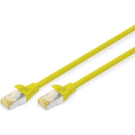 Cordon de brassage Cat 6a s/ftp10p awg câble 26/7 2 m 10 piâces jaune
