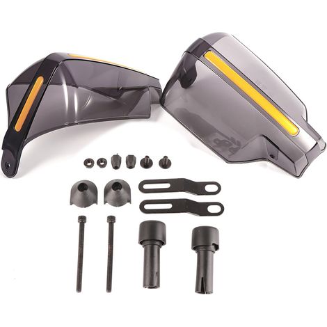 Protège-mains universels moto, paire de garde-mains transparents fumés pour guidon (1/4)