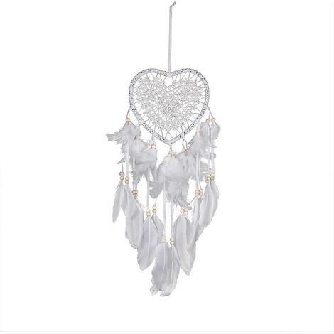 hollow Love Catch Dream Net (blanc, Avec Lampe), Style Bohme Lampe Murale Led La Main Dcoration Romantique (1/5)
