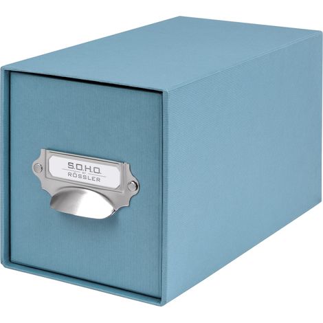 Denim CD Box avec poignée et porte-étiquette (1/5)