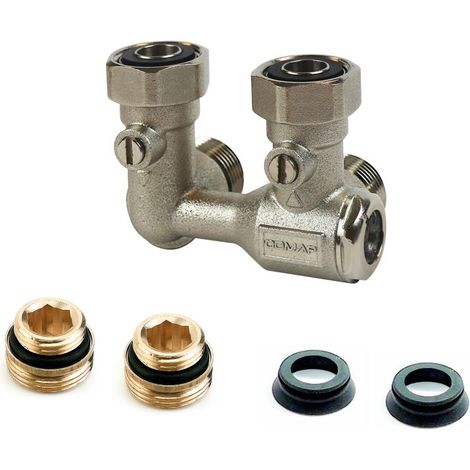 Flamco Hahnblock AutoSar Eck links E/50 G3/4i x G3/4a Eurok. Nippel/Konus, 983202