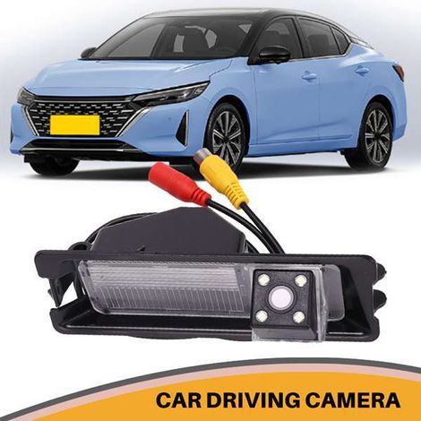 One white plastic high-definition car rearview camera for Nissan March Renault (1/5)