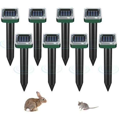 Anti Taupe Solaire Vibration et Ultrasons. 8 Pièces Repulsif Taupe Ultrason Solaire (quadrilatère) (1/5)
