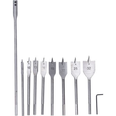 Holzbohrer-Set aus hochkohlenstoffhaltigem Stahl, 8 Größen, 1/4-Zoll-Schaftbohrer für die Holzbearbeitung, 10-teilig (1/5)