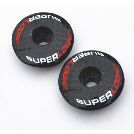 Carbon fiber Superlogic sun visor caps and wrist strap caps are available from stock (6g).
