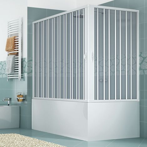 Box Vasca a Soffietto Galassia 70x150 H150 cm in pvc con due ante ad apertura angolare (1/8)