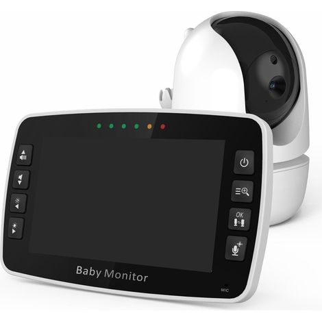 Écran IPS de 4,3 Pouces PTZ Moniteur pour Caméra de Sécurité Affichage de la Température Nanny Cam Caméra Longue Distance Prise UE (1/5)