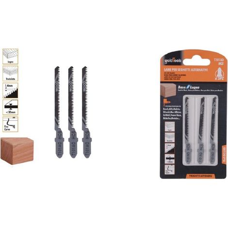 Trade Shop - 3er-Set Sägeblätter für Säbelsäge T101AO HCS Ersatzblatt für Holz 90186 - (1/2)
