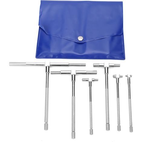 6Pcs Jauge de Diamètre Intérieur Réglable, Lot en Forme de T, pour Mesures Rapides de Trous.