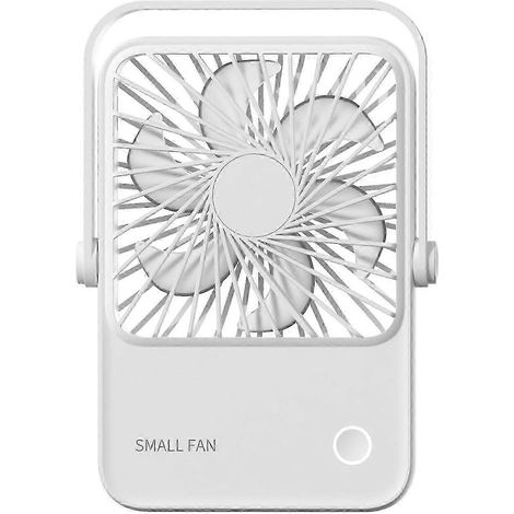 Ventilateur de bureau USB - Refroidissement puissant, mini, silencieux, alimenté par USB, ventilateur de voyage portable, compatible avec une utilisation au bureau et en extérieur, blanc (1/5)