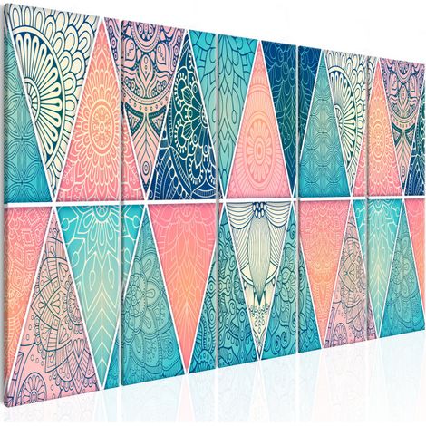 Tableau 5 Panneaux "Oriental Triangles Narrow" 90 x 225 cm (1/2)