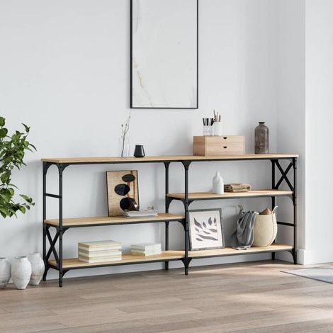vidaXL Table console chêne sonoma 180x29x76,5 cm bois d'ingénierie (1/5)
