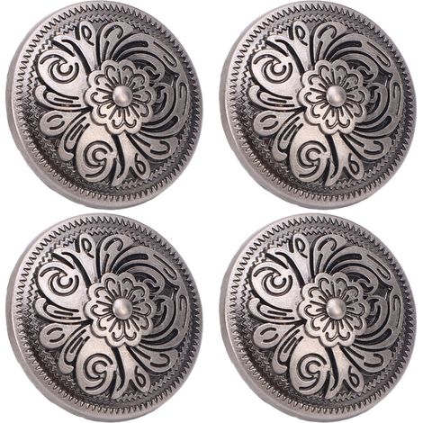 10er-Set Ziernieten mit Blumenmuster, 26 mm, Zinklegierung, Schraubverschluss, mit 7-mm-Schraube für Gürtel, Taschen, Handtaschen und Geldbörsen (1/5)