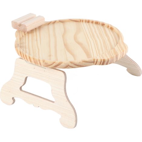 Table d'appoint pliable en bambou et bois pour canapé, servant également de plateau, idéale pour la décoration intérieure, les pique-niques et les repas en extérieur. Sans tapis antidérapant, de forme (1/5)