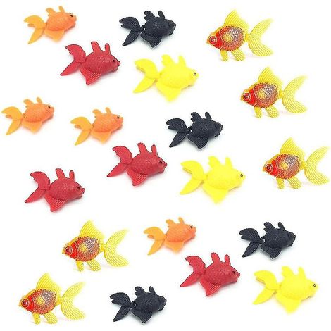 Set mit 20 realistischen künstlichen Goldfischen aus Kunststoff für Aquarien, mit Bewegungsfunktionen. (1/4)