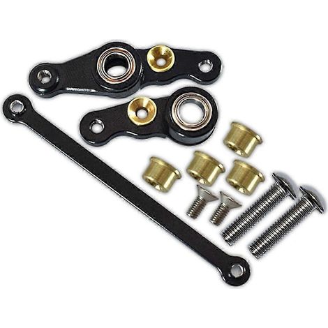 Composants de direction en métal, ensemble de direction pour voitures radiocommandées Tamiya DF01 TA01 TA02 M1025 HUMMER, améliorations noires (1/5)