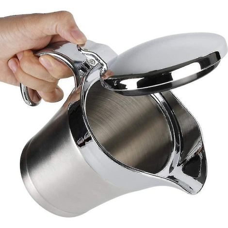 Premium Stainless Steel Thermal Gravy Boat Double Insulated Elegant Silver Thermal Gravy Boat Sauce Jug Perfect For Dinner Parties (1/3)