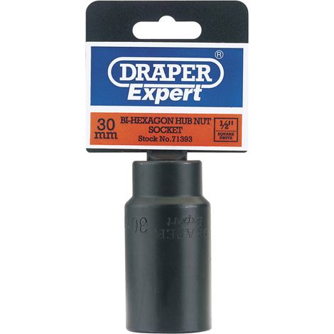 Draper 30mm Hub Nut Impact Socket – 1/2" Square Drive, Heavy-Duty Steel, Model 71393 (1/5)