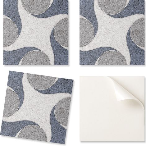 Azulejos de vinilo autoadhesivos para cocina con dise帽o de mosaico abstracto, 9x30x30 cm.