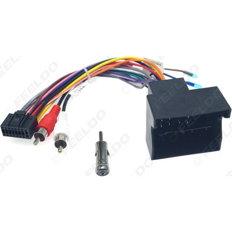Compatible avec les modèles Ford Focus 2006-2011, câble arrière de navigation grand écran Palm Touch 16P, cordon d'alimentation bas de gamme incluant la tête radio.