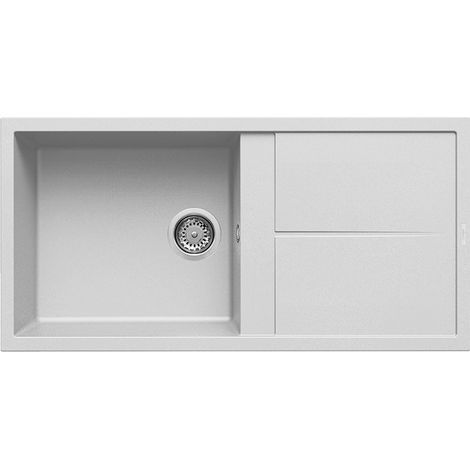 Lavello Elleci Incasso 1 vasca 100x50 Unico 480 Granitek Bianco LGU48068 (1/5)