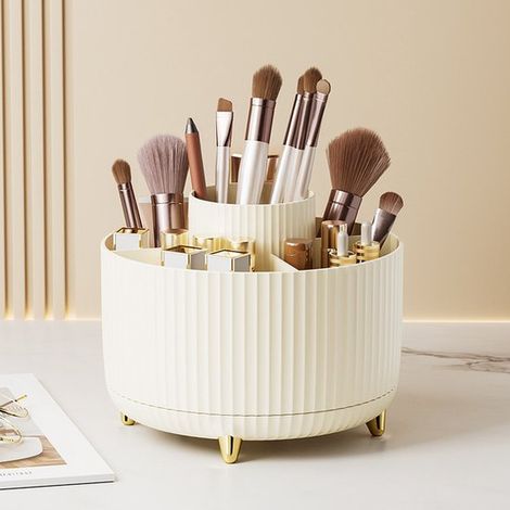 Contenitore per trucchi, organizer per prodotti per la cura della pelle, organizer per la toeletta, organizer per pennelli da trucco, organizer girevole per trucchi (1/5)