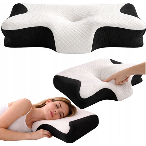 Cuscino ortopedico per dormire, in memory foam, sagomato, traspirante, 60 cm (1/5)