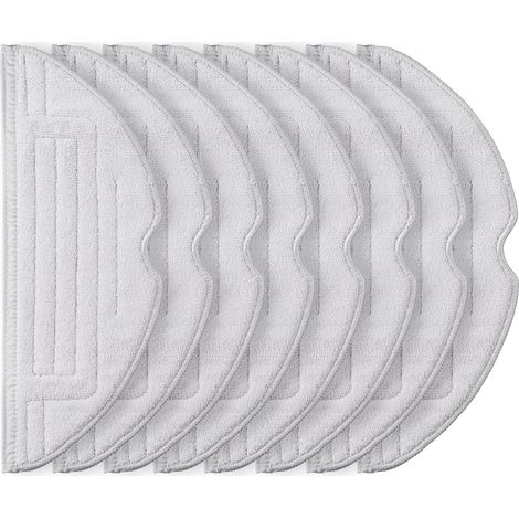 8 Pièces - Lingette Microfibre - Accessoire Aspirateur Robot - Nettoyage VibraRise Ions Argent Pour Roborock S8 S7 Gris Clair (1/5)