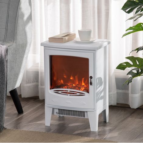LED-Elektrokamin Standgerät 900/1800 W weiß 39 x 26 x 54,8 cm HAVRYA (1/5)